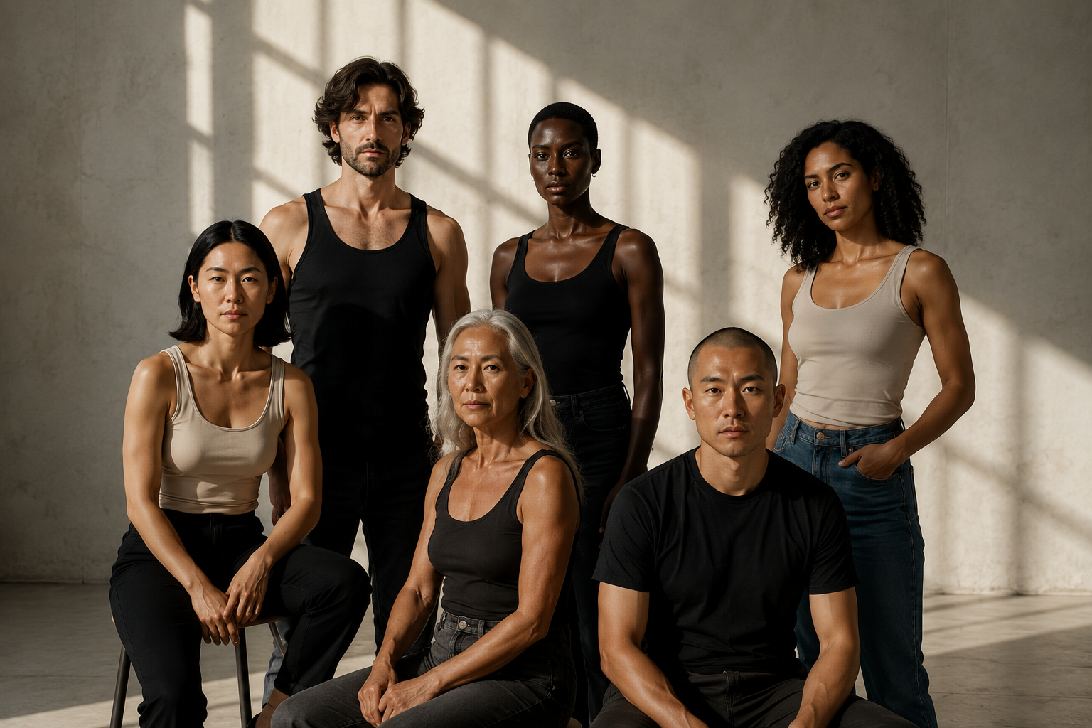Diverse group of talent at a Civilian Studio casting session