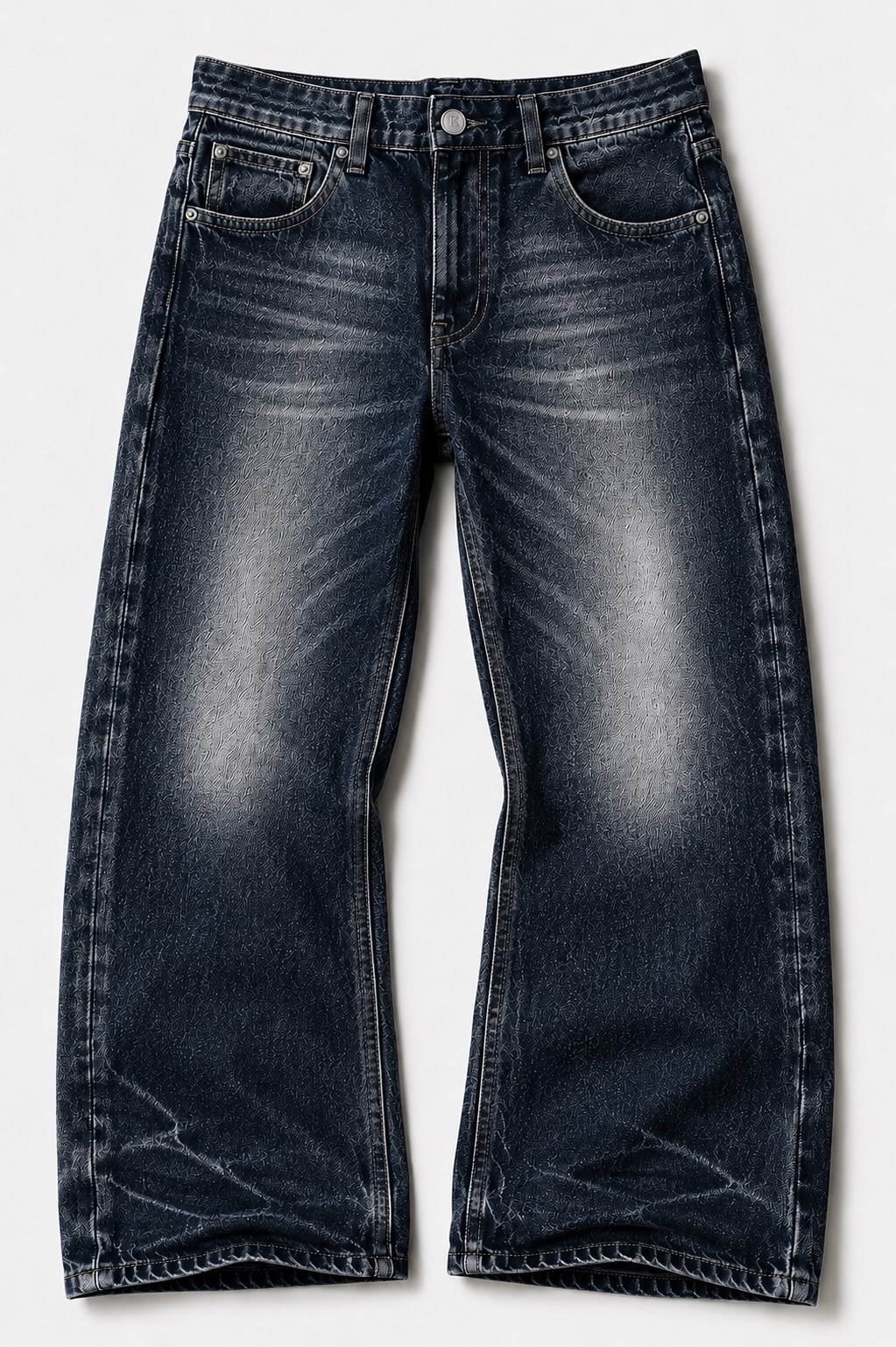 FERRELLI — dark indigo monogram denim
