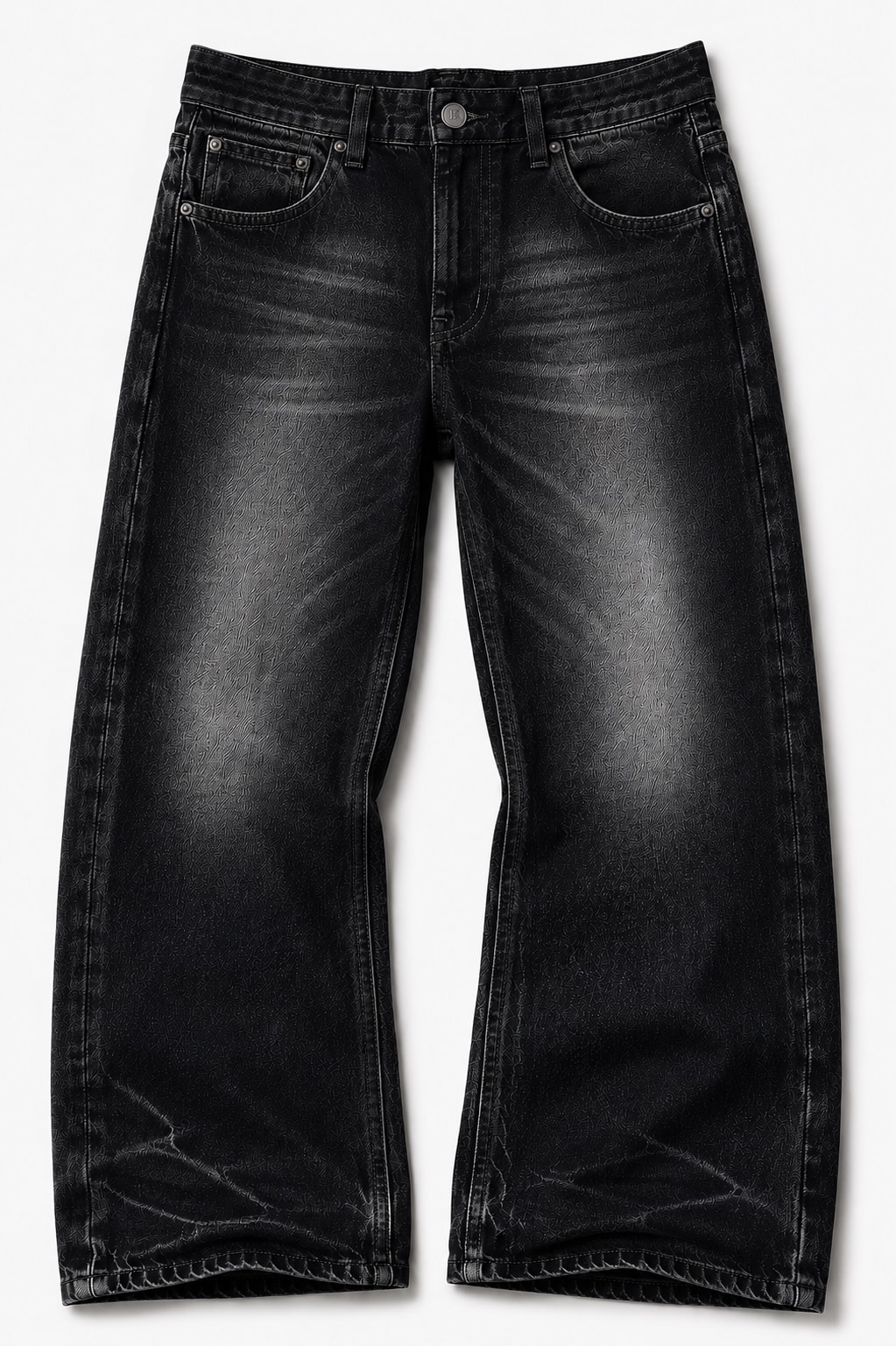 FERRELLI — black monogram denim